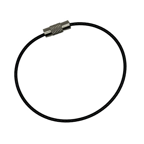 Black Wire Keyring Cable